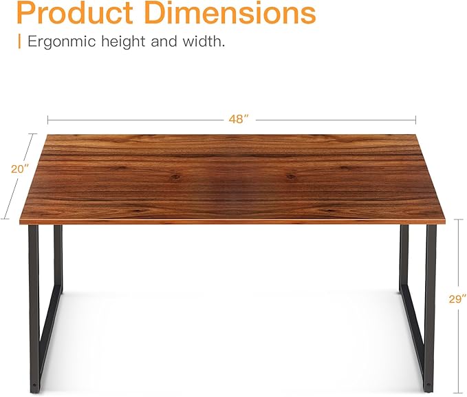 Coleshome 48 Inch Computer Desk, Modern Simple Style Desk - Image 3