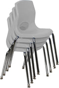 Children’s Factory MyPosture 14" H Child Chair, 4 Pack, AB8014GYC4, Daycare or by Angeles