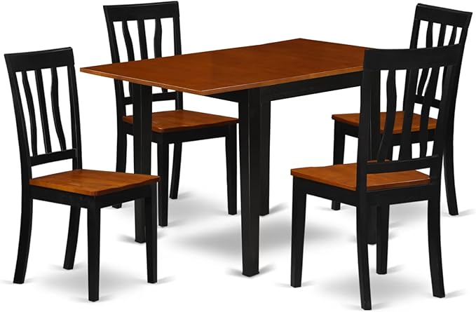 East West Furniture NDAN5-BCH-W 5 Piece Kitchen Table Set by EastWestFurniture