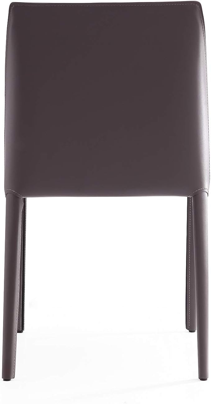 Manhattan Comfort Paris Modern Saddle Leather Dining Chairs, Metal Frame - Image 8