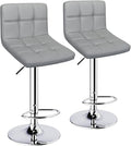 Bar Stools Set of 2, Armless Adjustable Swivel Barstools by ERGOSEAT