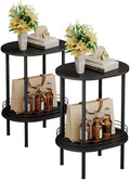 Round Side Table Set of 2, Bedside Table by DGSANDGPuttheCustomerFirst