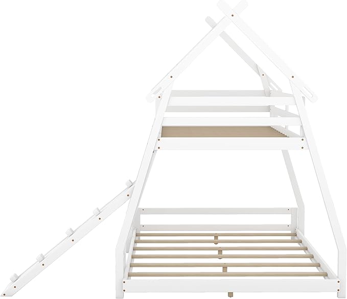 Twin Over Queen House Bunk Bed - Image 6