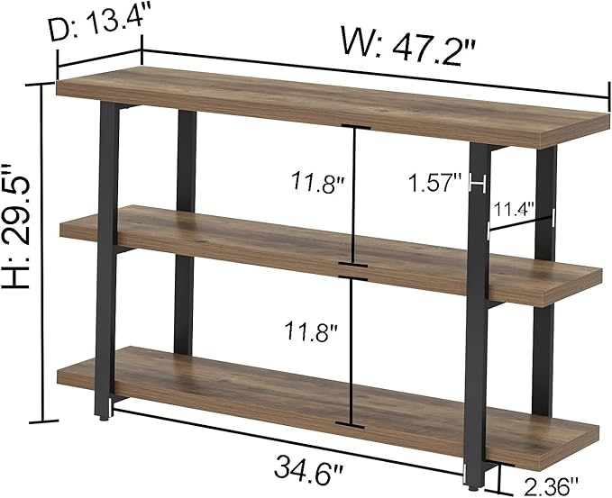 FOLUBAN Console Tables for Entryway, Modern Sofa Table - Image 2