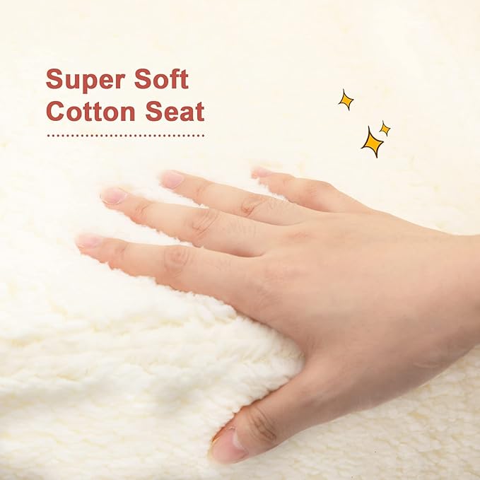 ALIMORDEN Kids Ultra-Soft Snuggle Foam Filled Chair, Toddler Cuddly Sherpa - Image 7