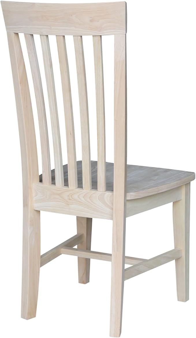 IC International Concepts Set of 2 Tall Mission Chairs Real/Solid Parawood - Image 7