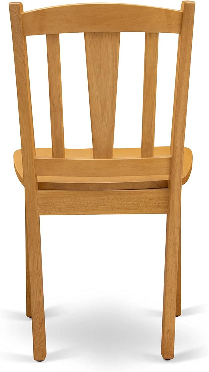 East West Furniture MZDL5-OAK-W 5 Piece Dining Room Table Set Includes a - Image 13