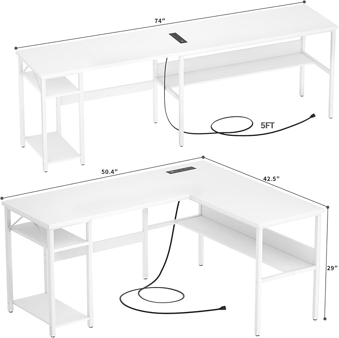 Reversible L Shaped Gaming Desk - Image 3