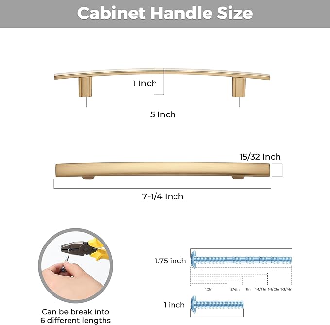 10 Pack Cabinet Handles 5" Hole Center - Image 3