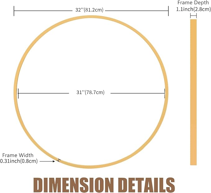 BEAUTYPEAK 32 Inch Round Mirror, Metal Frame Circle Mirror, Wall Mounted - Image 6