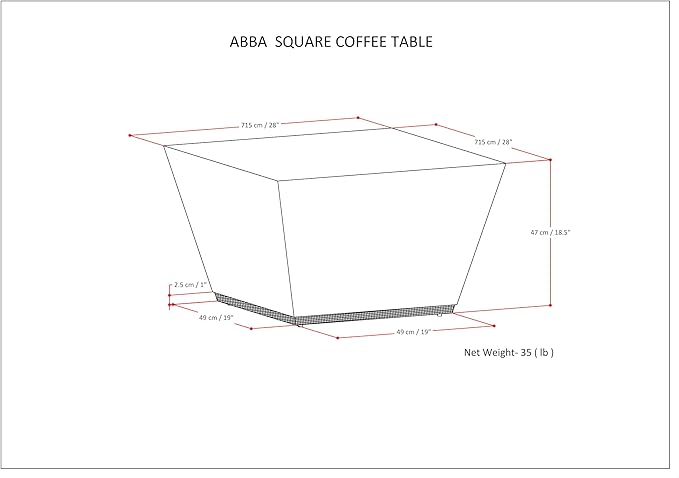 SIMPLIHOME Abba Square Coffee Table - Image 3