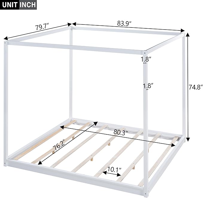 King Size Canopy Platform Bed - Image 2