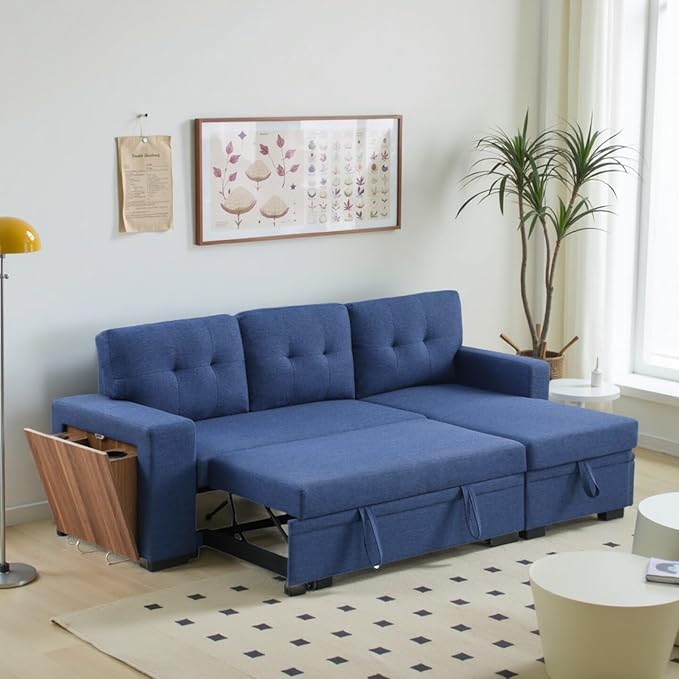 L-Shape Sofa Bed, Pull Out Sleeper Sofa - Image 6