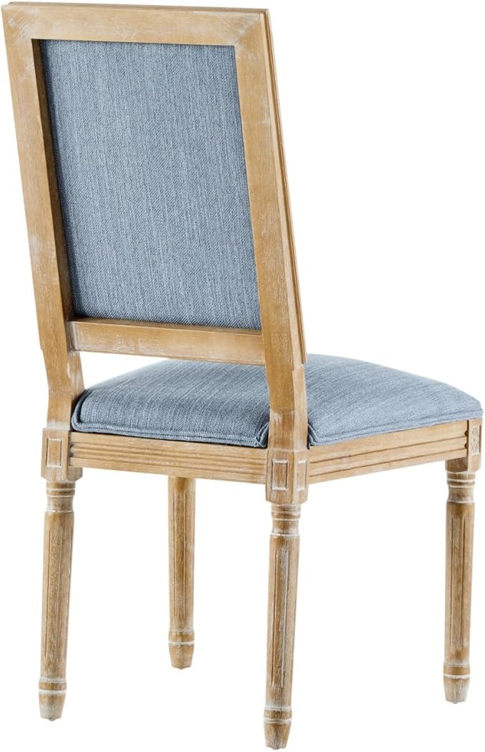 Merax Upholstered Solid Wood Dining Chairs Set of 2, French Country Style - Image 6
