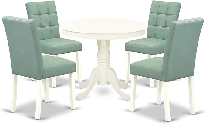 East West Furniture ANAS5-LWH-43 5 Piece Dinner Table Set contain A Wooden by EastWestFurniture