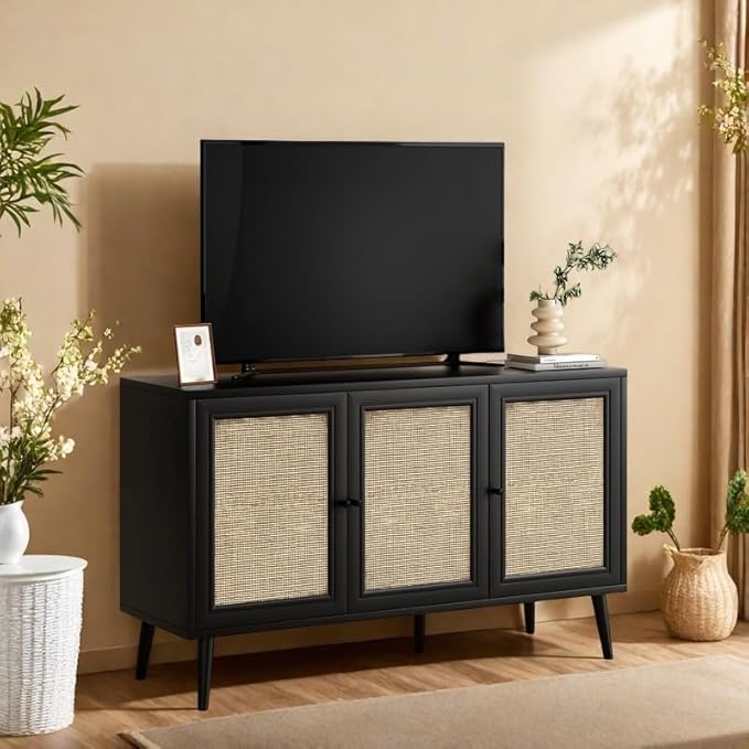 Rattan Entryway Table, Entertainment Center - Image 5