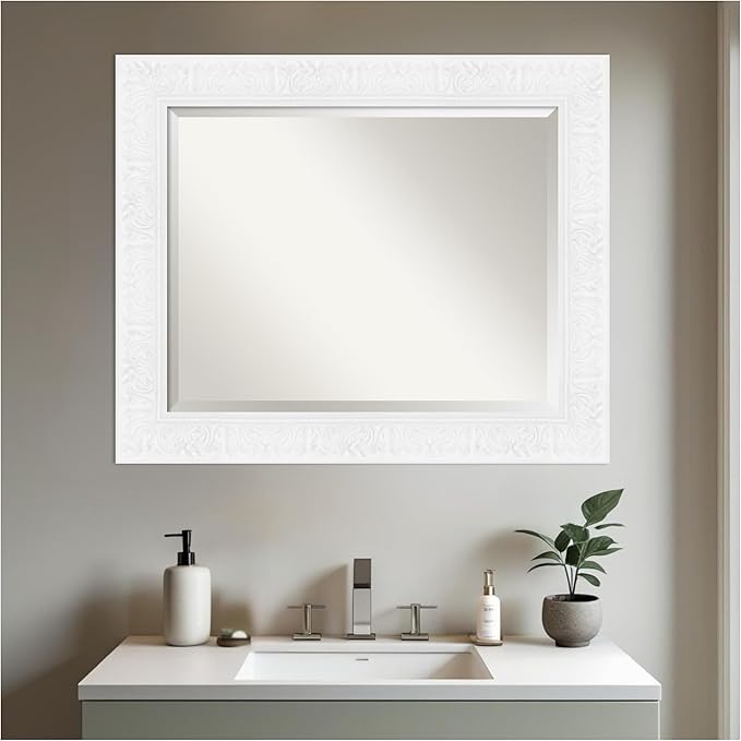 Amanti Art White Bathroom Mirror - Image 5