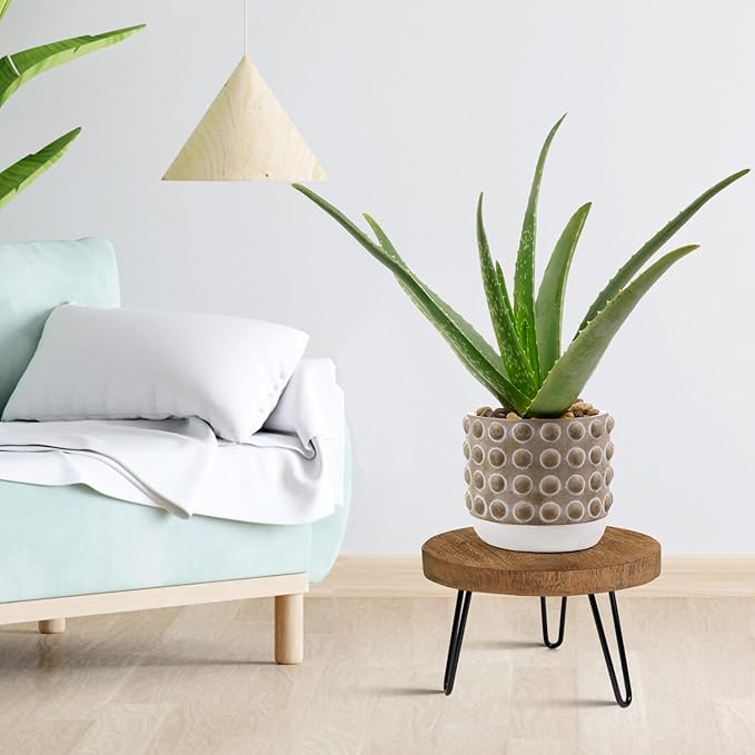 Plant Stand Indoor Outdoor, Wooden plant Stool, Mid Century Plant Stand - Image 6