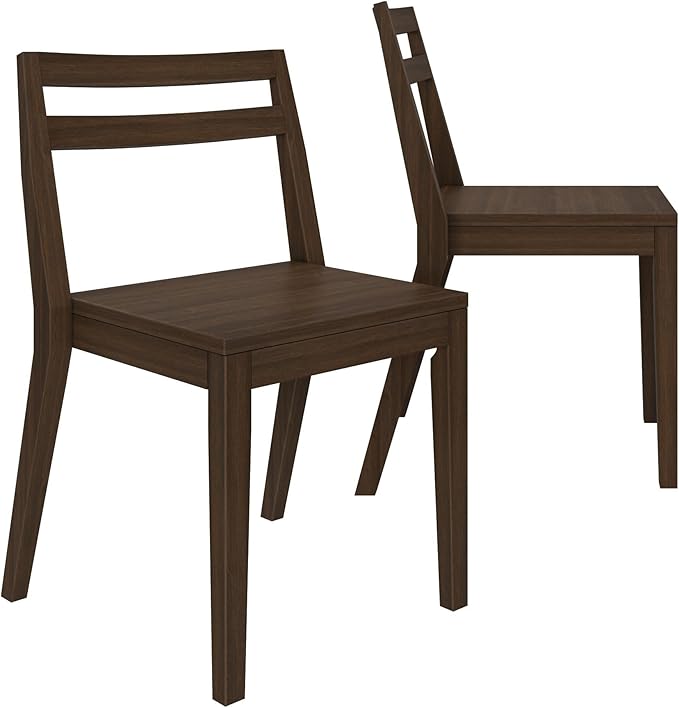 Grain & Grove Davie Dining Room Chairs Set of 2, Solid Wood Modern Kitchen Chair - Image 3