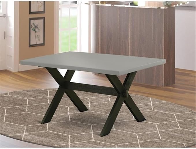 East West Furniture XT696 X-Style Mid-Century Modern Dining Table - Image 2