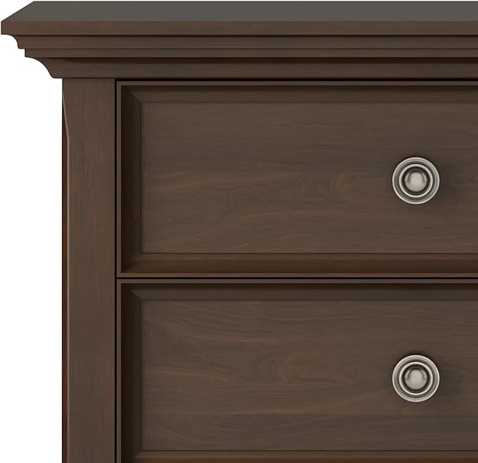 SIMPLIHOME Amherst Solid Wood 24 Inch Wide Traditional Bedside Nightstand Table - Image 6