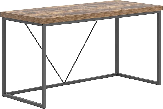 EXCEFUR Industrial Computer Desk, Wood and Metal Home Office Desk, Writing - Image 9
