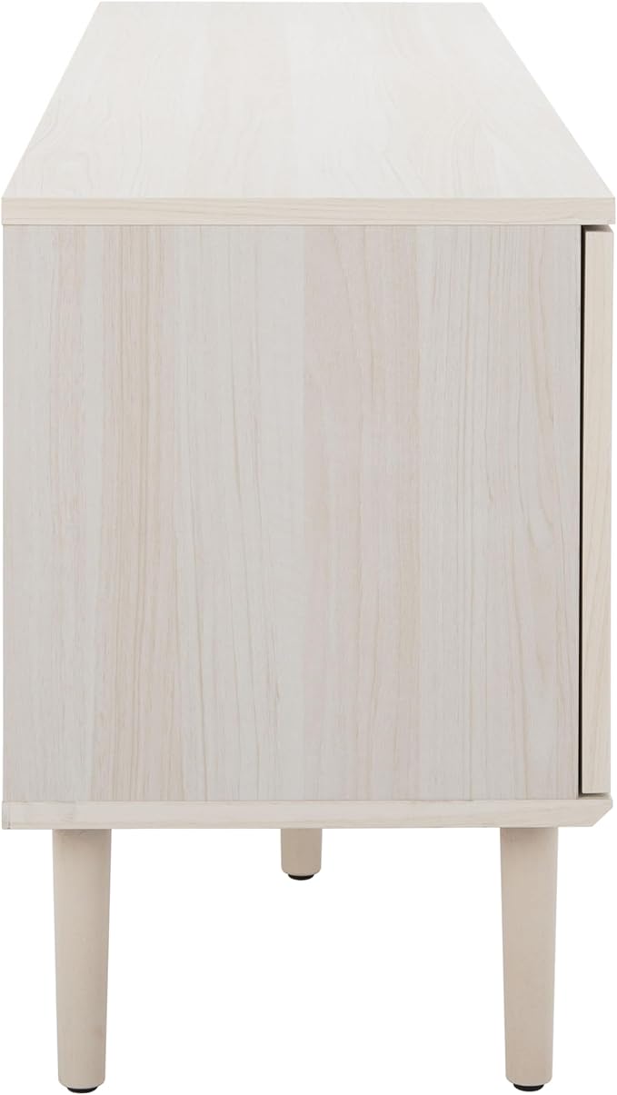 SAFAVIEH Claude TV Stand for up to 65" Flatscreen – Bleached White & Natural - Image 5