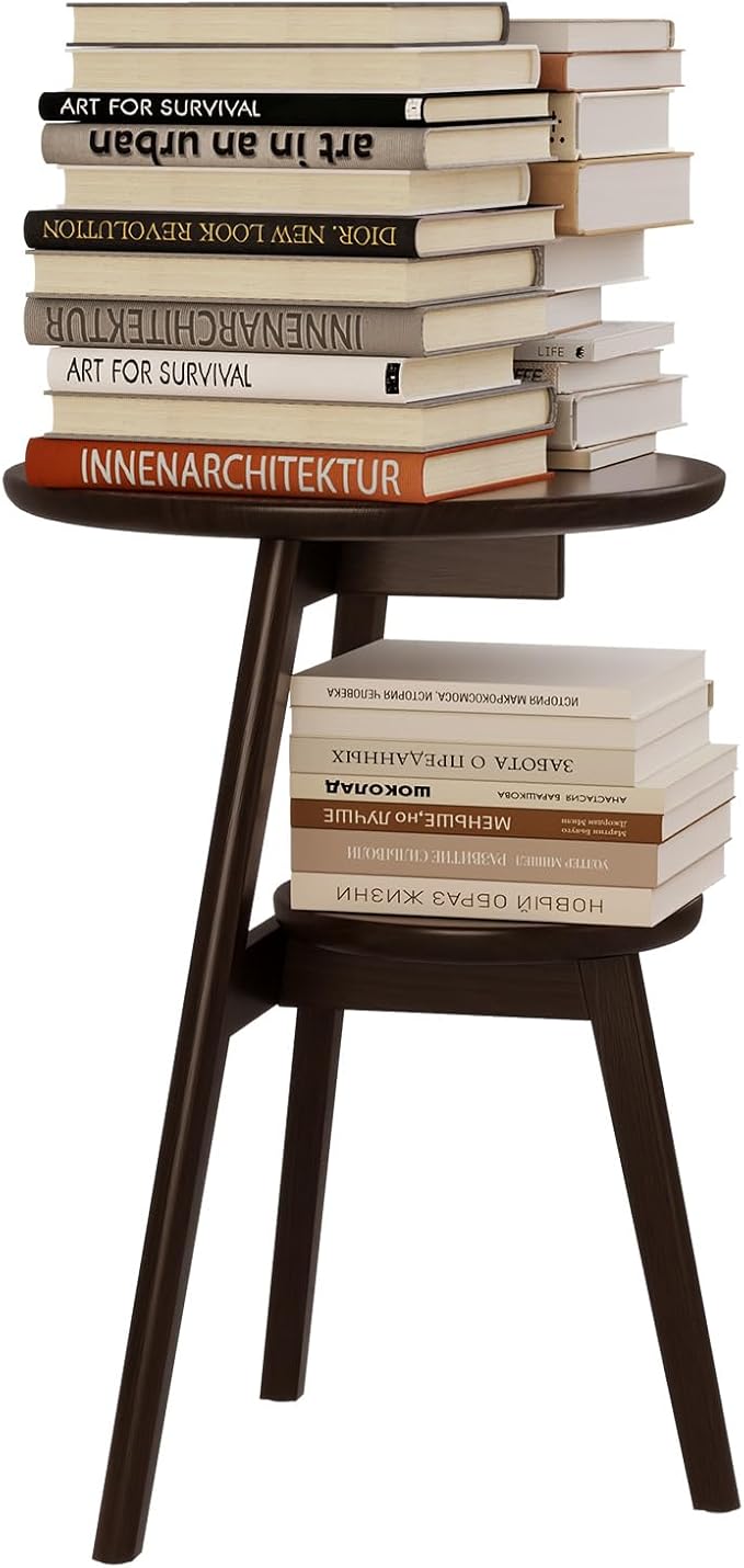 Small End Table Round End Table, Solid Wood Round Side Table - Image 5