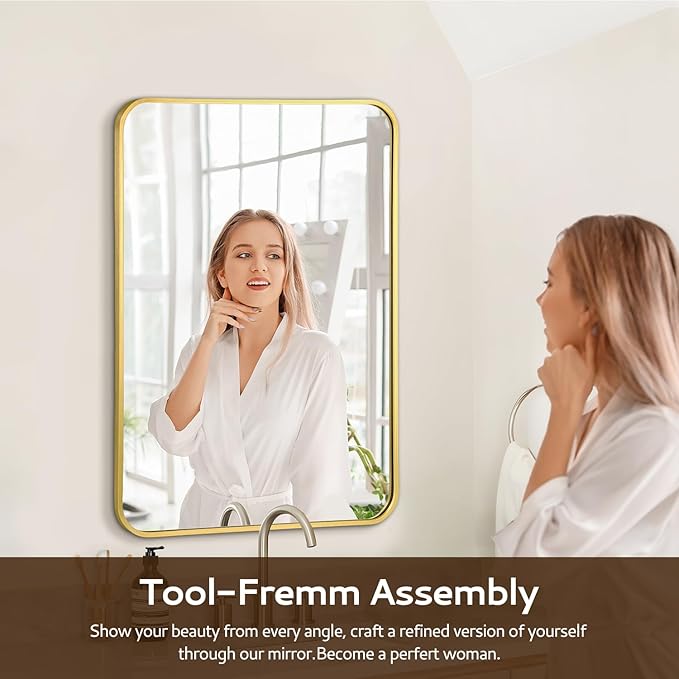 20x28 Rounded Rectangle Bathroom Mirrors - Image 5