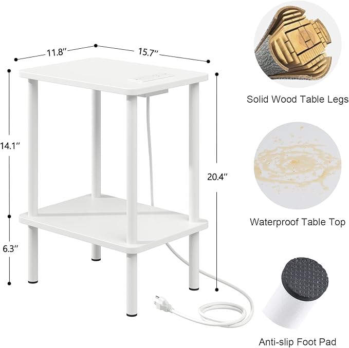 Apicizon 2 Tier End Table, Small Side Table - Image 3