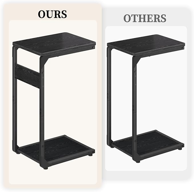 Narrow C-Shaped End Table, Small Side Table - Image 4