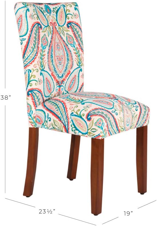 HomePop Parsons Classic Upholstered Accent Dining Chair, Colorful Paisley - Image 3
