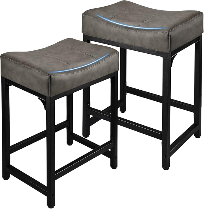 Counter Height Bar Stools Set of 2, 24 Inch Stools by FLYZC