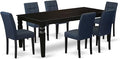 East West Furniture LGAS7-BLK-09 7 Piece Dining Table Set Consists A Wooden by EastWestFurniture