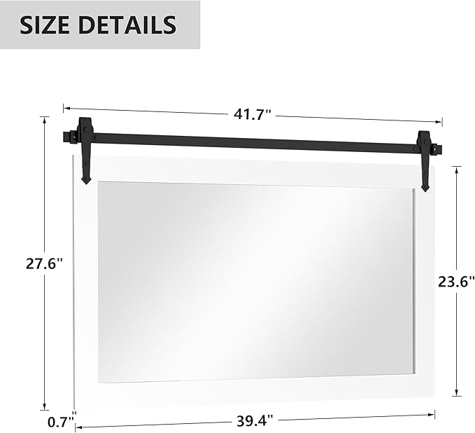 Farmhouse Barn Door Mirror - Image 2