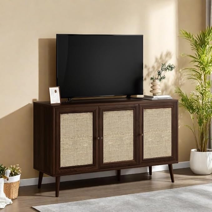 Rattan Entryway Table, Entertainment Center - Image 4
