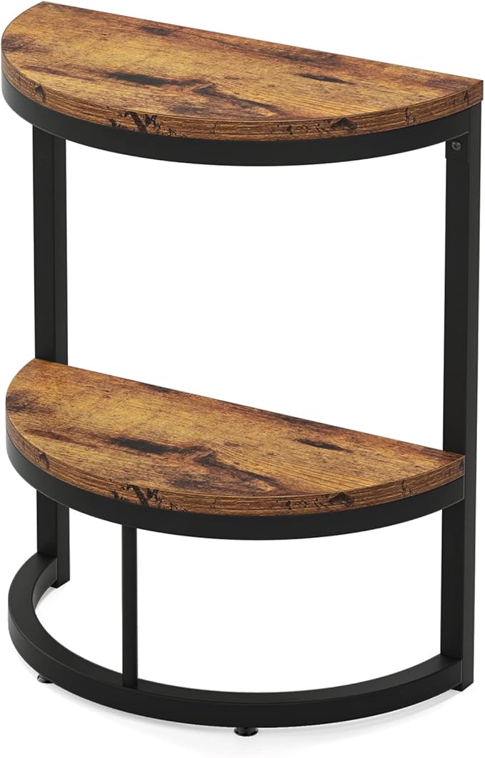 LITTLE TREE 2-Tier End Table Half Round - Image 9