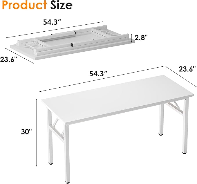 Need Folding Desk, 54 inch Large Computer Desk - Image 3