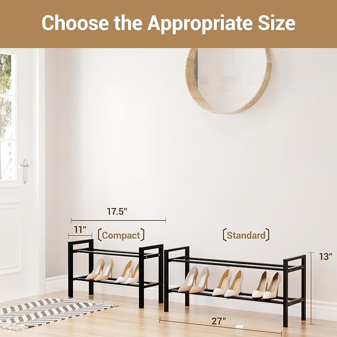 Haddockway Bamboo Shoe Rack for Closet, Free Standing Shoe Organizer - Image 3
