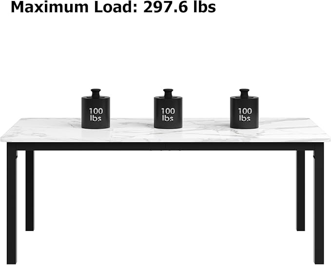 GarveeHome 78.7in Industrial Dining Table - Image 5