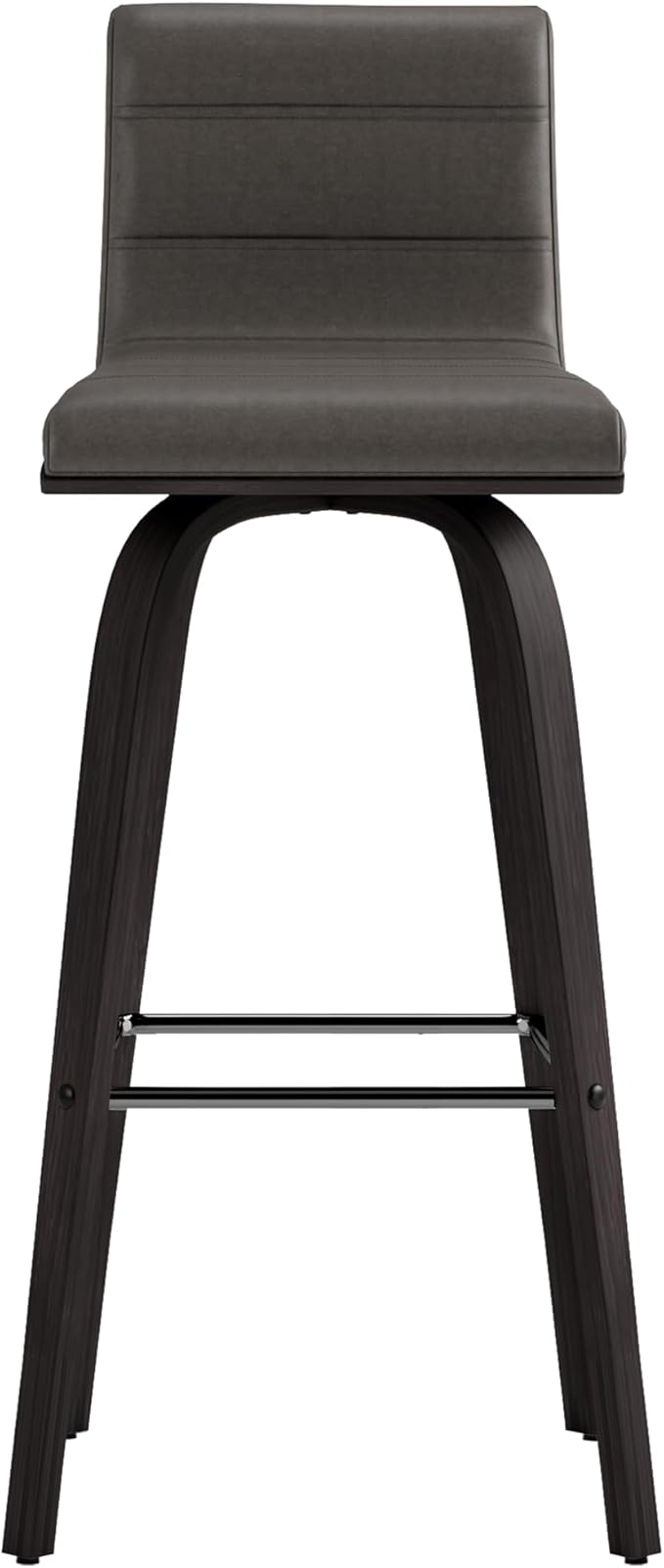 Armen Living Vienna 30" Swivel Bar Stool in Black Wood Finish - Image 7