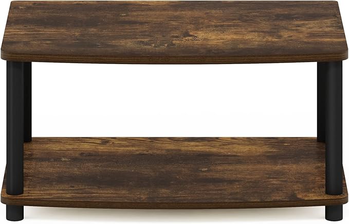Furinno Turn-N-Tube 2-Tier TV Riser, Small Elevated No Tools TV Stand - Image 5