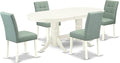 East West Furniture VAAS5-LWH-43 5 Piece Kitchen Table Set contain A Wooden by EastWestFurniture