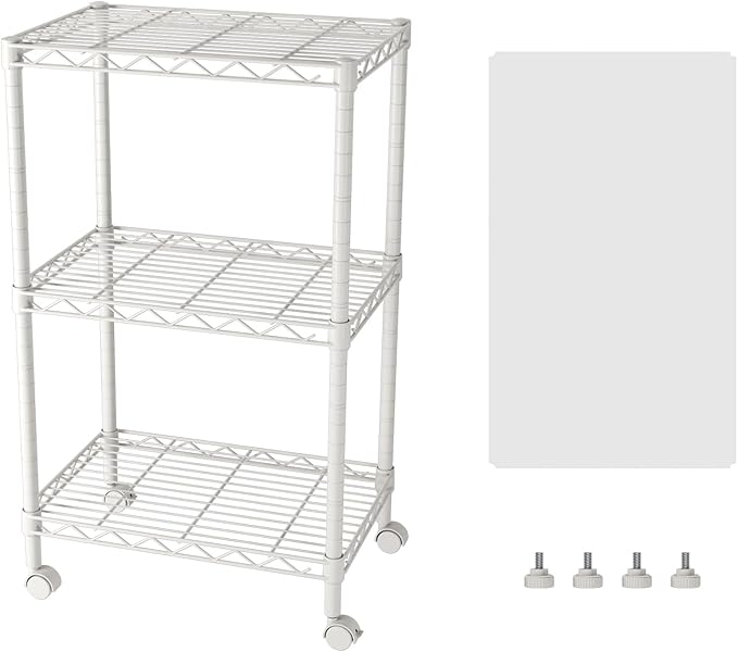 SINGAYE 3 Small Shelves Storage Shelf Wire Shelving Unit Metal Shelf Adjustable by SINGAYE