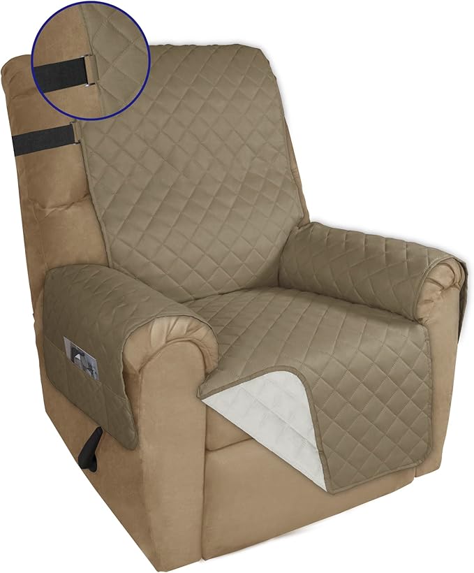 PureFit Reversible Sofa Cover Water Resistant Recliner Couch Cover, Machine by PureFit
