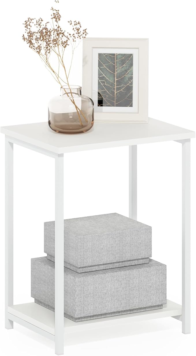 Furinno Simplistic Industrial Metal Frame End Table by Furinno-FitsYourSpaceFitsYourBudget