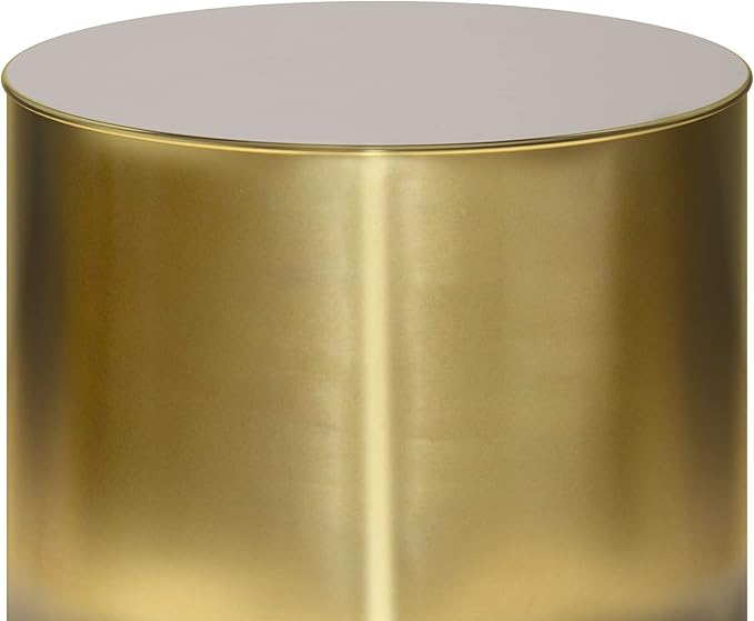SIMPLIHOME Curtis Industrial 16 inch Wide Metal Metal Cylinder Accent Table in - Image 4