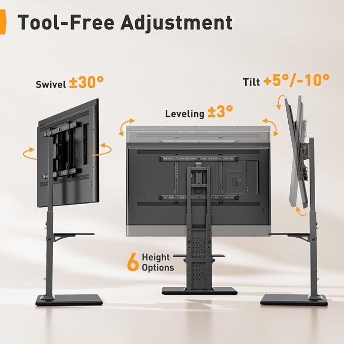Perlegear Floor TV Stand with Mount - Image 6