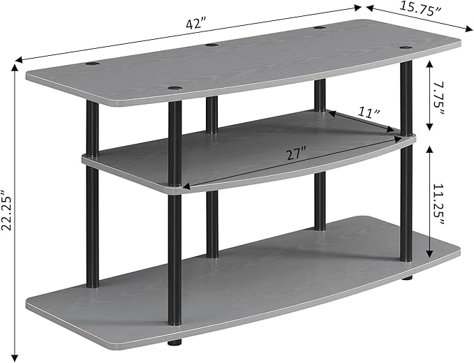 Convenience Concepts Designs2Go No Tools 3-Tier Wide TV Stand 42" - Image 3