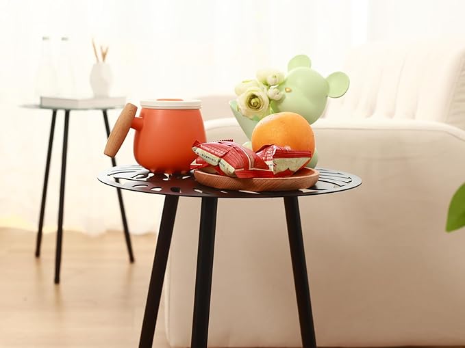 1 Pack Metal Outdoor Side Tables Small Outside End Table - Image 8